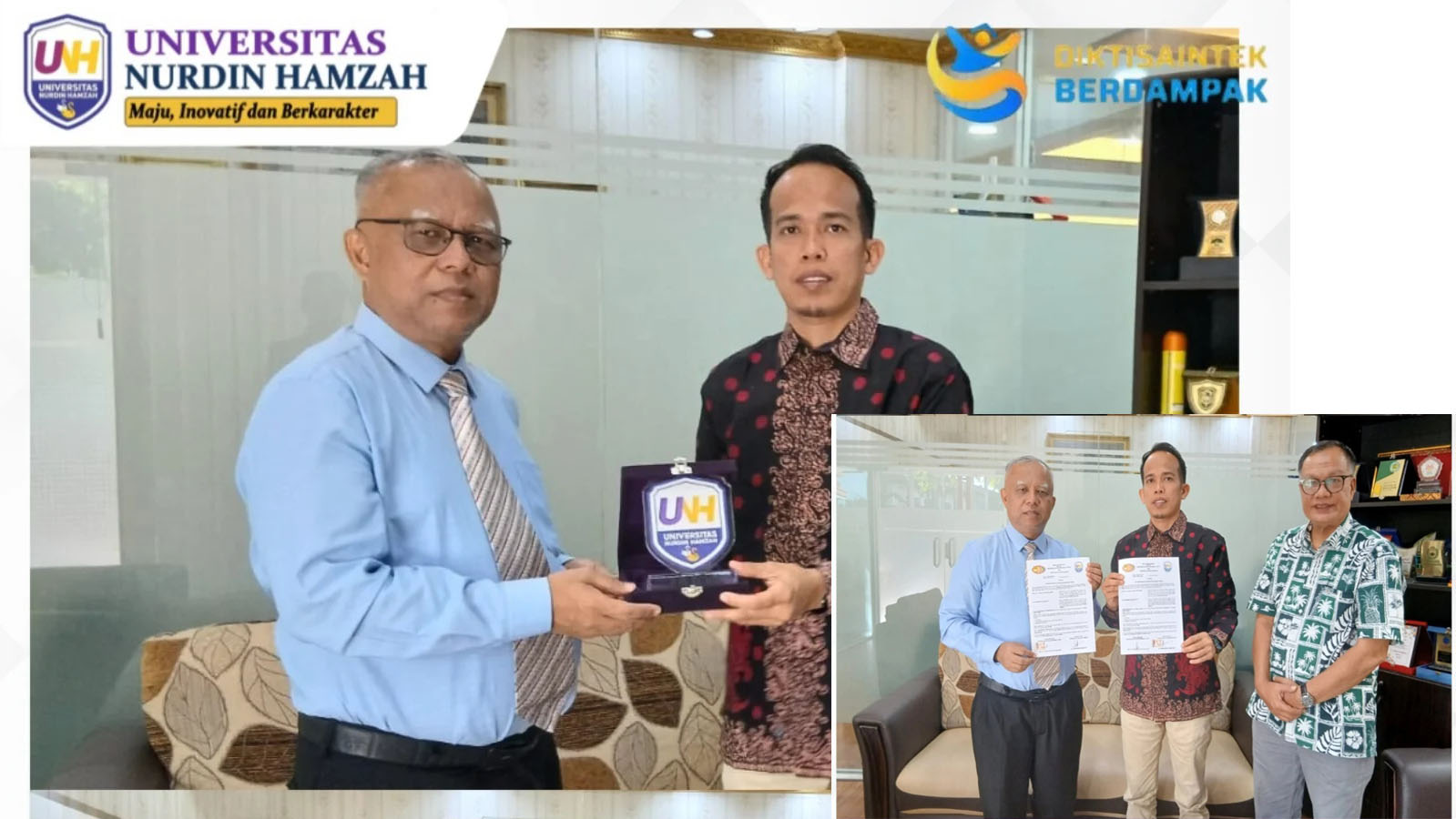 Penandatanganan Nota Kesepahaman (MoU) antara Universitas Nurdin Hamzah dan Universitas Putra Indonesia "YPTK" Padang